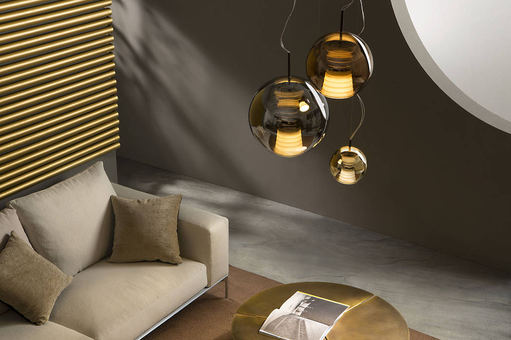 Fabbian créé la Beluga Royal , Lampcommerce Lampcommerce Dormitorios modernos Iluminación