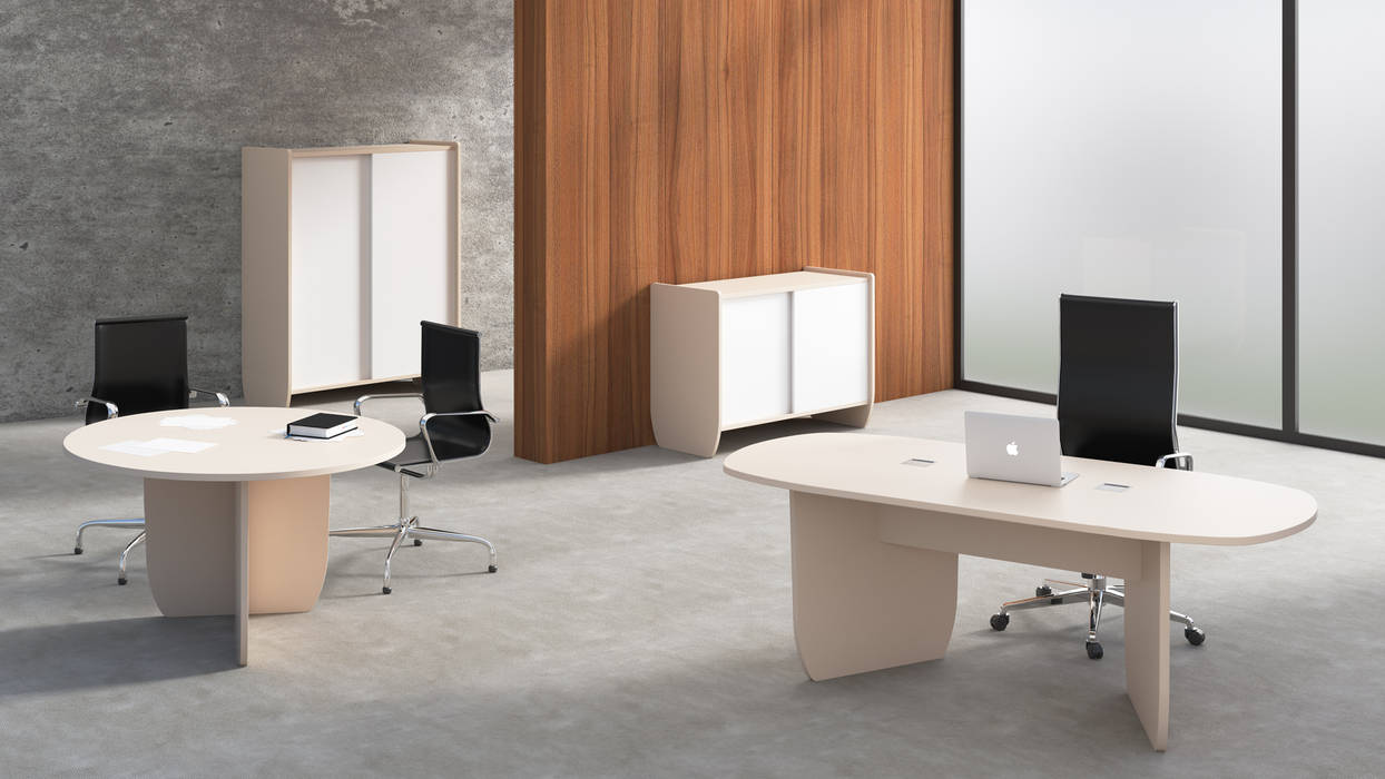 Stone - Executive Table, FERCIA - Furniture Solutions FERCIA - Furniture Solutions Commercial spaces Engineered Wood Transparent Office buildings