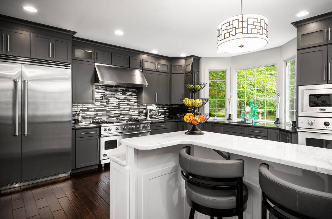 Viking Appliance Award Winning Kitchen Main Line Kitchen Design Eclectic style kitchen Quartz