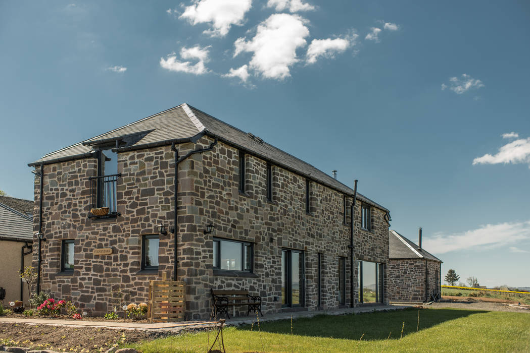 Drumpark 2, Woodside Parker Kirk Architects Woodside Parker Kirk Architects Rustic style houses Stone Rural,Farm steading,development,new house,countryside,modern living,stone house