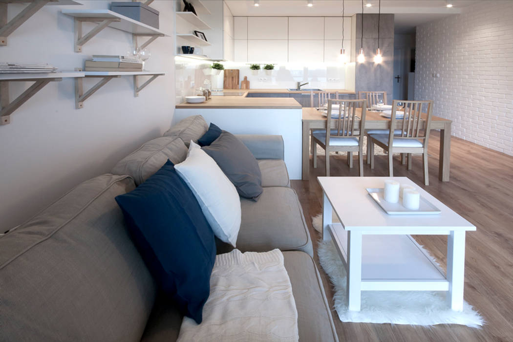 SKANDYNAWSKI STYL, IDAFO projektowanie wnętrz i wykończenie IDAFO projektowanie wnętrz i wykończenie Scandinavian style living room