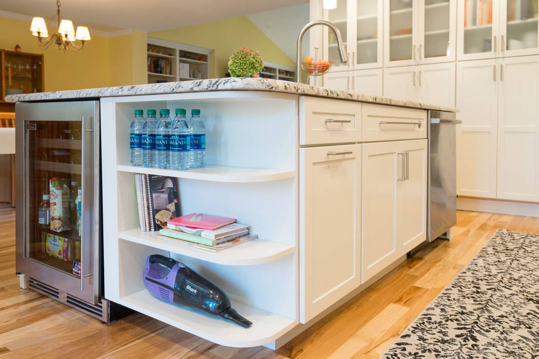 White Shaker Kitchen with Island Main Line Kitchen Design Kitchen