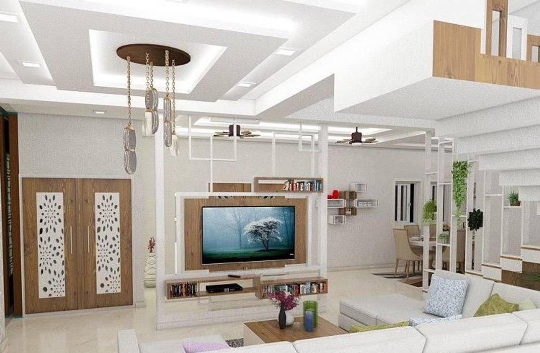 3d Rendering Living Room & Bedroom, Nabh Design & Associates Nabh Design & Associates