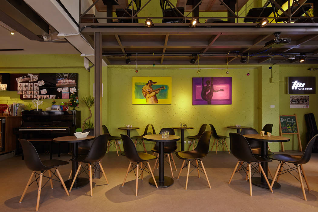 綠聚 耀昀創意設計有限公司/Alfonso Ideas 商业空间 鐵件,北歐風,LED燈,油漆,牆面,地磚,餐廳