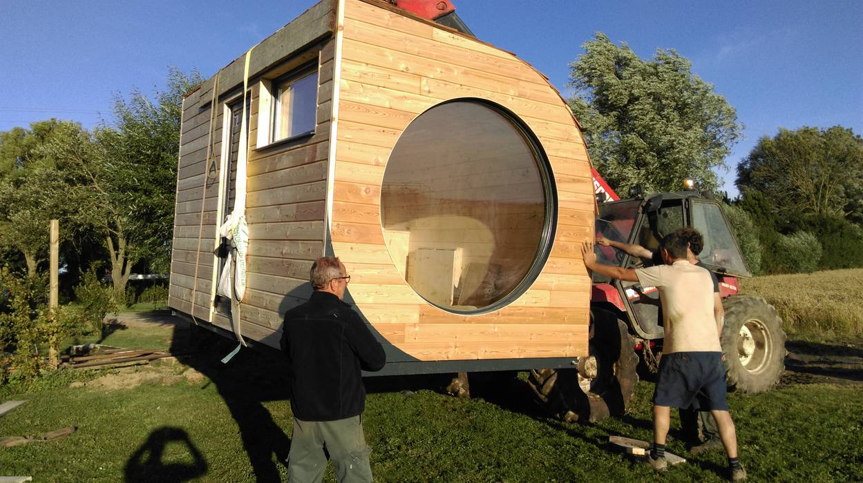 Le nid, un habitat modulaire nomade alter ec'home& espaces de bureaux scandinaves bois massif