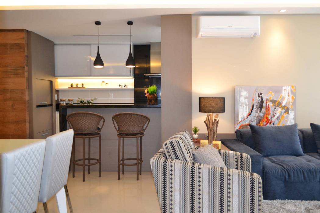 Apartamento Verena Join Arquitetura e Interiores Salas de estar modernas