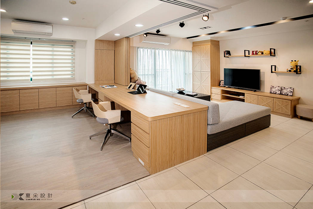 富立DC休閒會館 寬森空間設計 Modern study/office Wood Wood effect