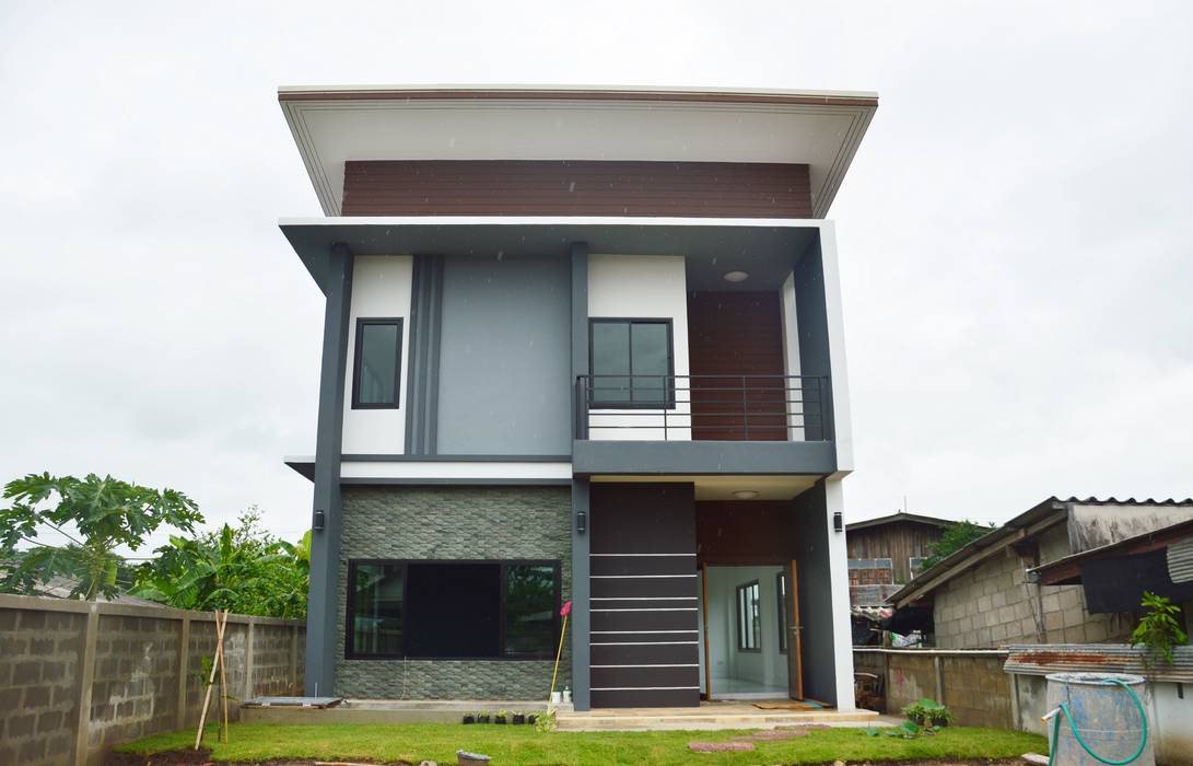 บ้านทรงกล่อง สวย เรียบง่าย ทันสมัย, Add-con Architect Add-con Architect Modern houses