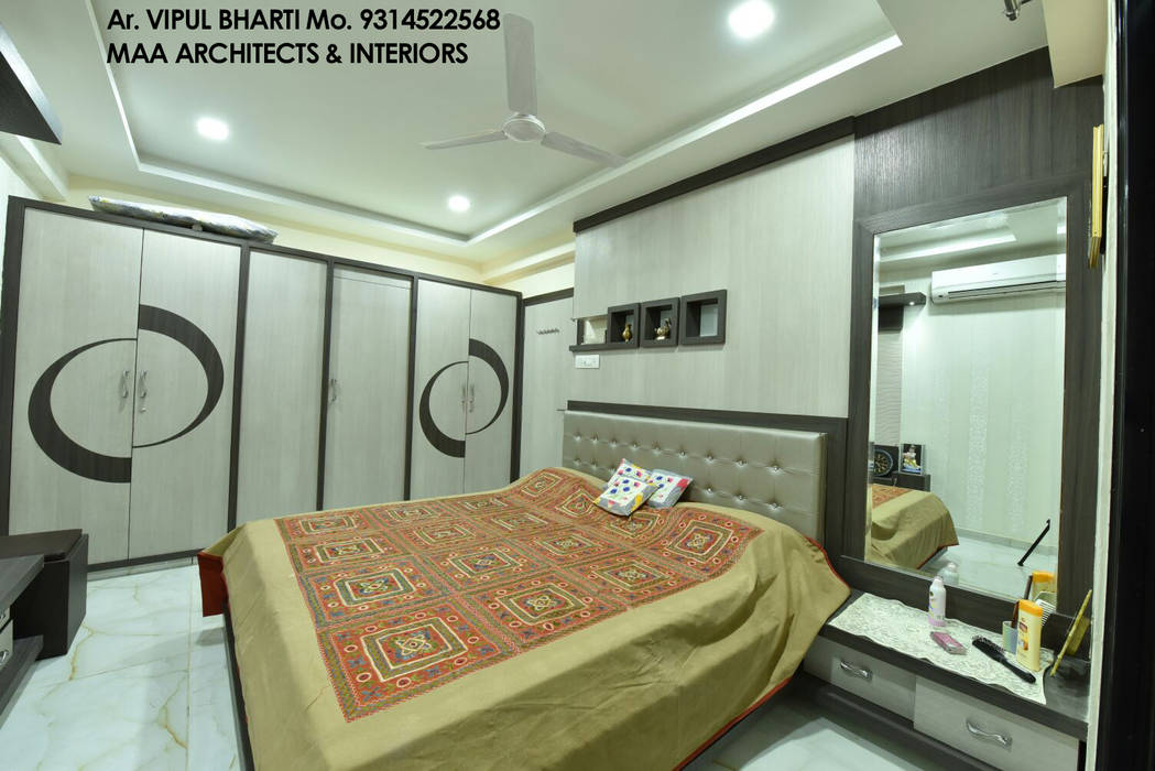 M.M Mehta Ji , MAA ARCHITECTS & INTERIOR DESIGNERS MAA ARCHITECTS & INTERIOR DESIGNERS Modern style bedroom