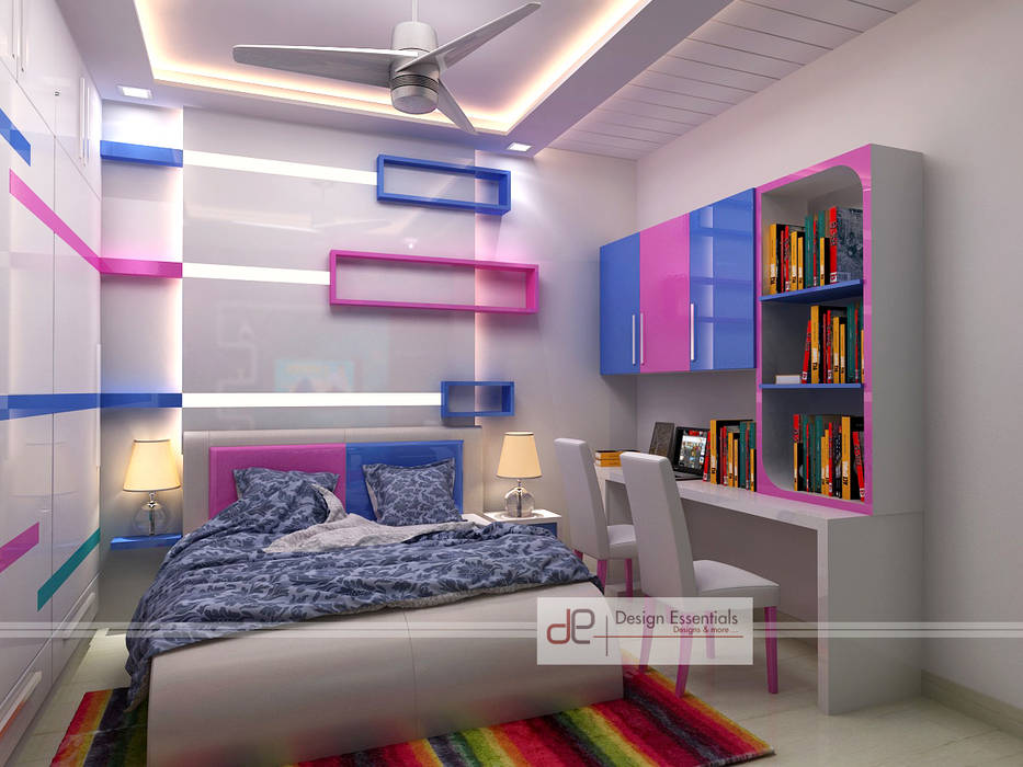 Residence at Rohini, New Delhi, Design Essentials Design Essentials Nursery/kid’s room Plywood