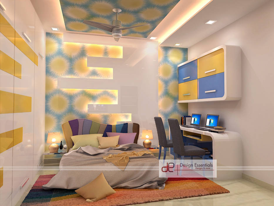 Residence at Rohini, New Delhi, Design Essentials Design Essentials غرفة الاطفال خشب رقائقي