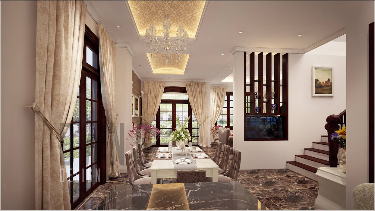 BIỆT THỰ AN ĐÔNG, DCOR DCOR Asian style dining room