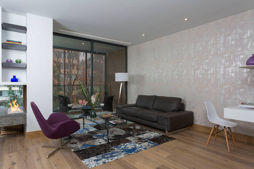 APARTAMENTO NORTE DE BOGOTA, ATELIER CASA S.A.S ATELIER CASA S.A.S Salas de estilo moderno