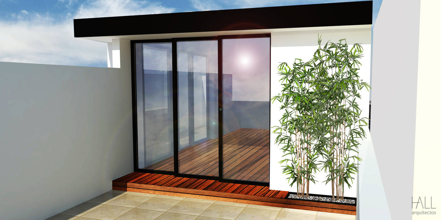 Roof garden vista exterior homify Balcones y terrazas minimalistas