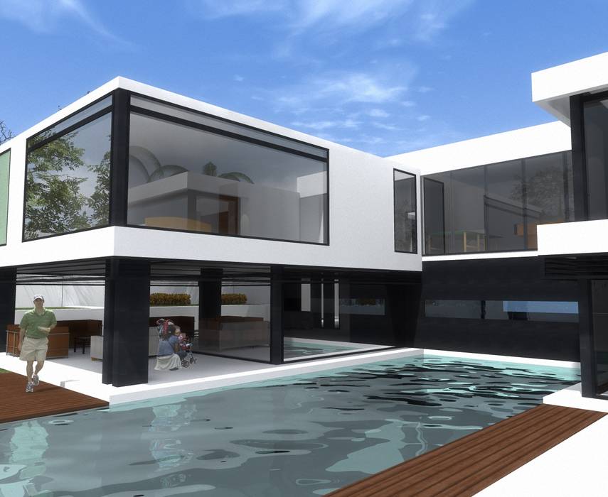 El Velero 340, Las Lagunas, La Molina, Lima, MG OPENBIM Consulting MG OPENBIM Consulting Casas estilo moderno: ideas, arquitectura e imágenes