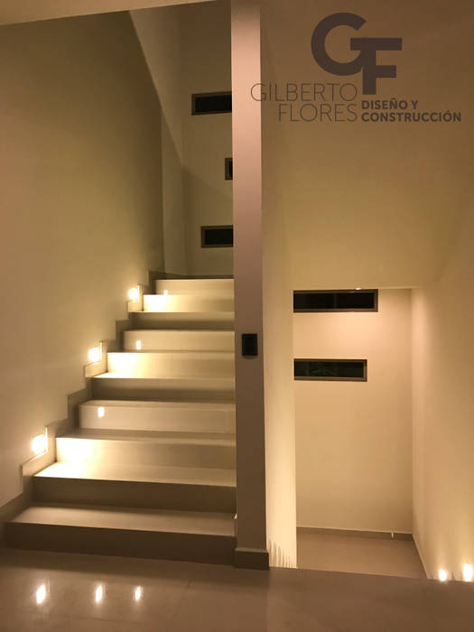 Escalera GF ARQUITECTOS Pasillos, vestíbulos y escaleras modernos