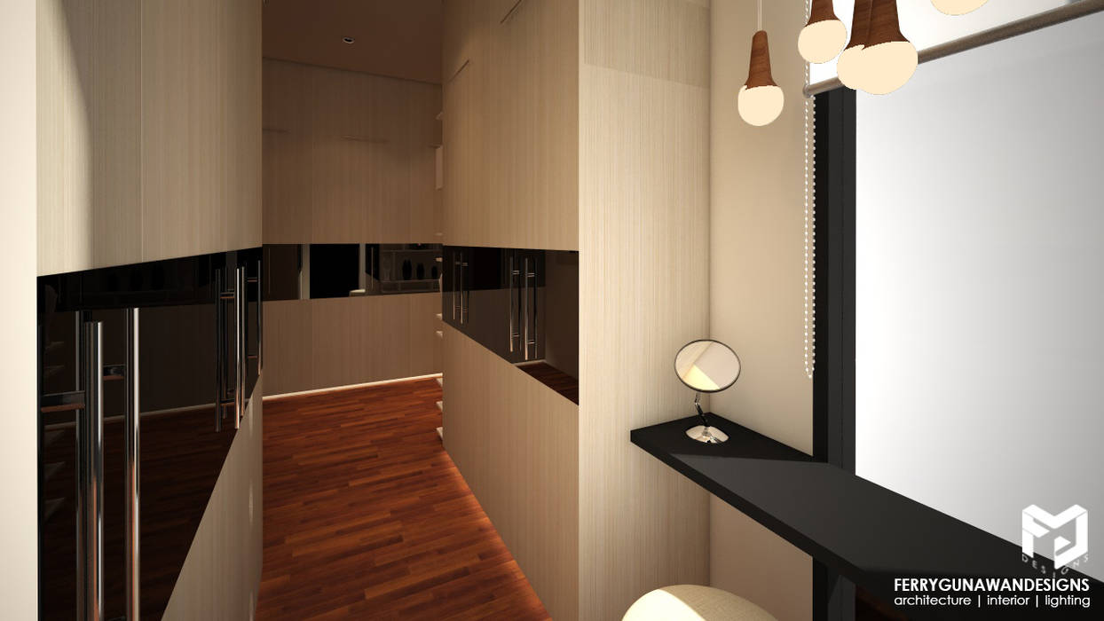 Walk in Closet FerryGunawanDesigns Ruang Ganti Modern