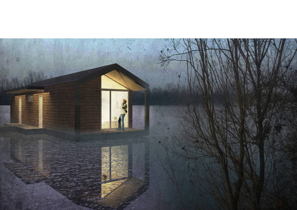 Modulo casa Softarchitecture Case in stile scandinavo Legno Effetto legno legno,casa mobile,casa low cost