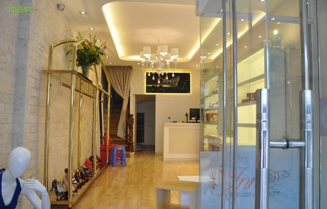 Thiết kế và thi công nội thất shop thời trang INNEE - Tây Sơn, Hà Nội, Công ty TNHH Thiết kế và Ứng dụng QBEST Công ty TNHH Thiết kế và Ứng dụng QBEST Ванна кімната Текстиль та аксесуари