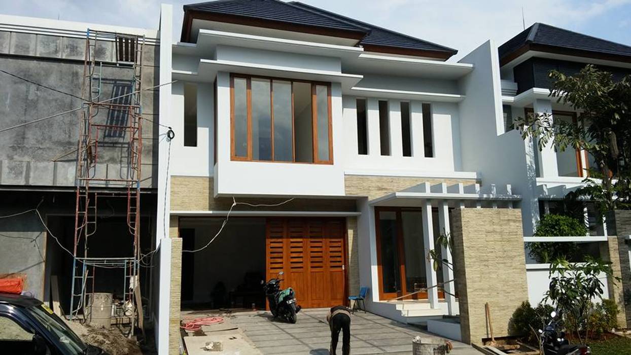 Project Rumah Unit Nuansa Villa Bali Modern di Cinere unit 2, Studio JAJ Studio JAJ บ้านและที่อยู่อาศัย