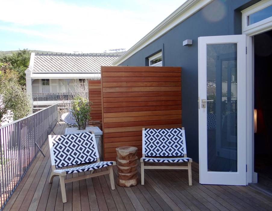 Top floor outdoor deck area Turquoise Commercial spaces timber deck,outdoor furniture,Hotels