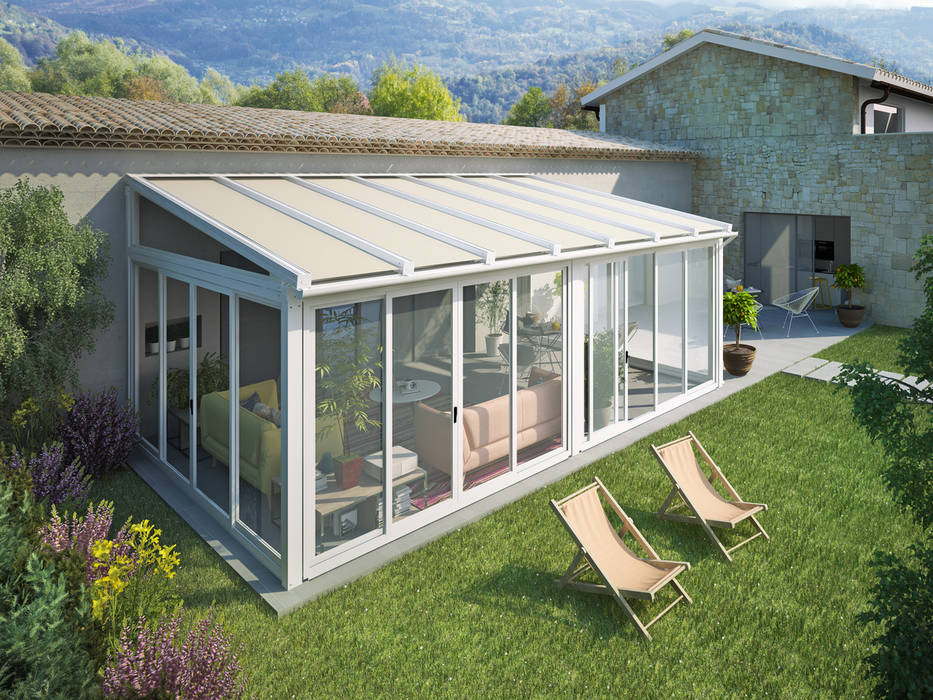 homify Minimalist conservatory Aluminium/Zinc