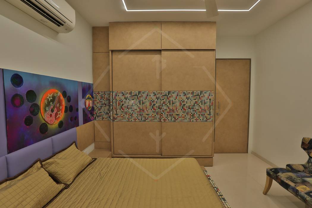 CAPITAL GREEN-2, SPACCE INTERIORS SPACCE INTERIORS Asian style bedroom