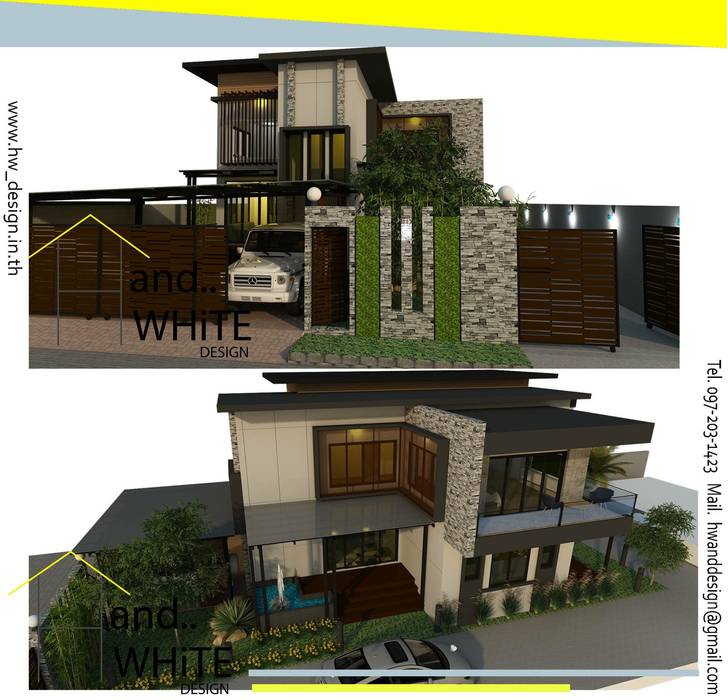 งานออกแบบบ้านพักอาศัย, Hw25design Hw25design Modern houses