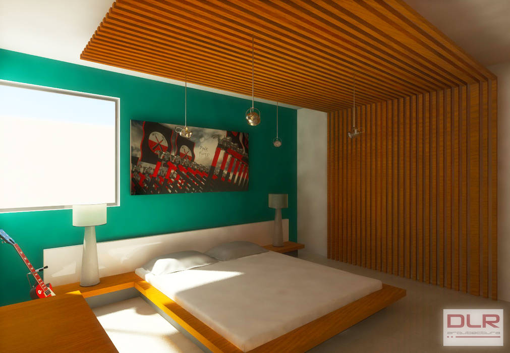 CASA HABITACION V+C, DLR ARQUITECTURA/ DLR DISEÑO EN MADERA DLR ARQUITECTURA/ DLR DISEÑO EN MADERA Minimalist bedroom Wood Wood effect