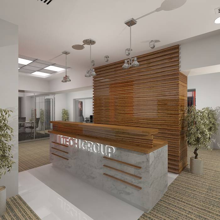 Tech Group Reception, Gurooji Designs Gurooji Designs Commercial spaces Offices & stores