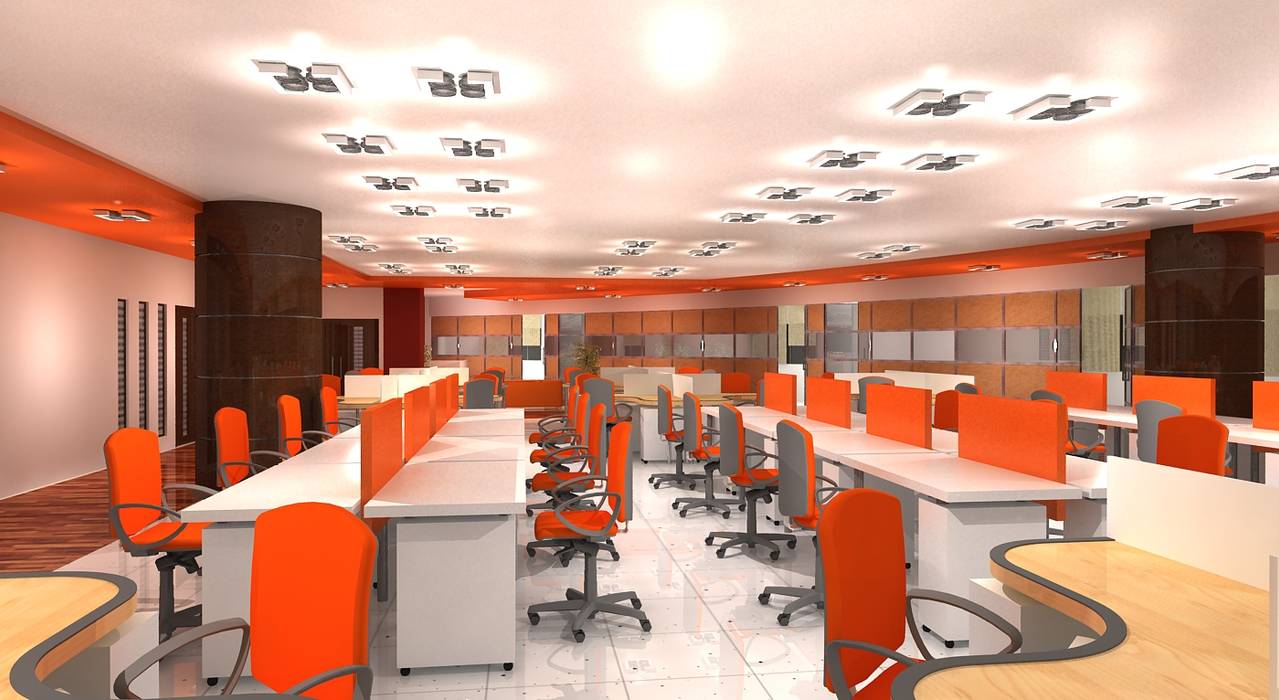 RTS Office, Gurooji Designs Gurooji Designs Commercial spaces Offices & stores