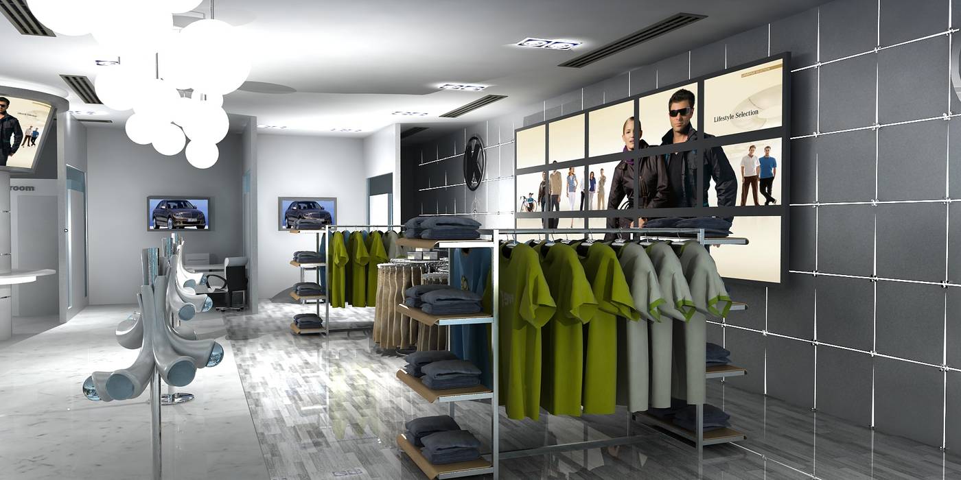 Merc. Merchandise Showroom, Gurooji Designs Gurooji Designs Espacios comerciales Concesionarias de automóviles