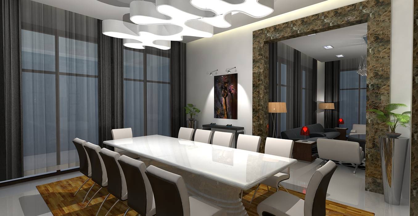 Barari Villa, Gurooji Designs Gurooji Designs Modern dining room