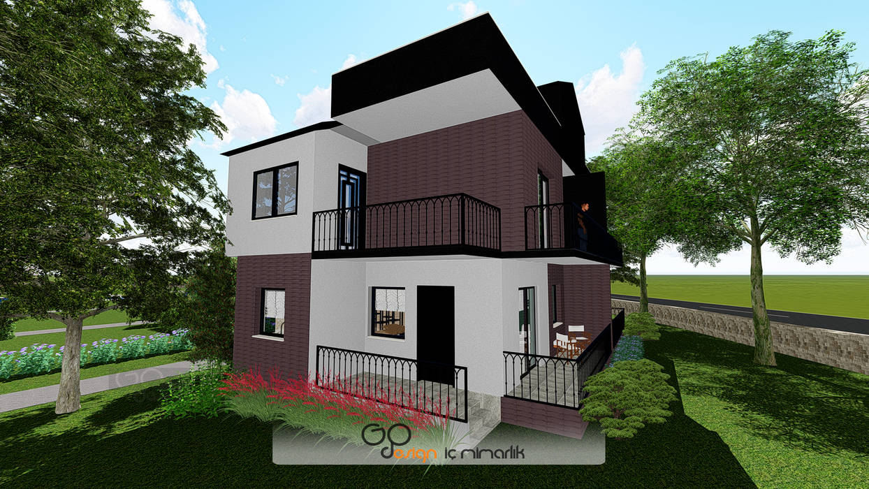 Didim / Akbük Yazlık Site Projesi, GO Design İç Mimarlık GO Design İç Mimarlık Modern Evler villa,sahil evi,yazlık,yazlık villa,site,havuz,yüzme havuzu