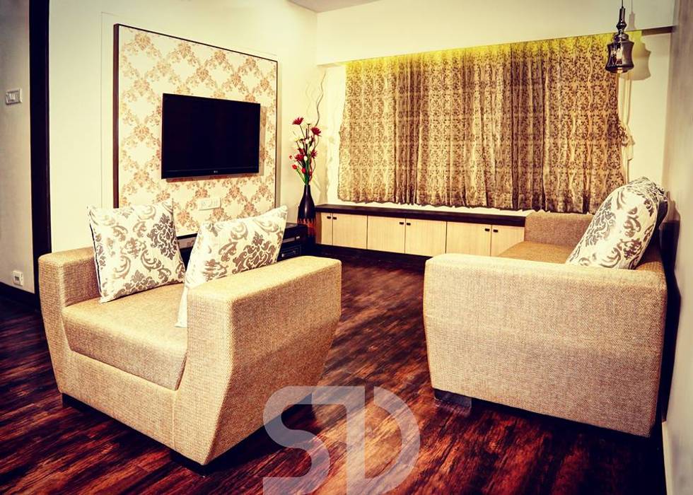 T V Unit And Formal Sofa Seating Arrangement Minimalist Living Room By Sumedhruvi Design Studio Minimalist Homify