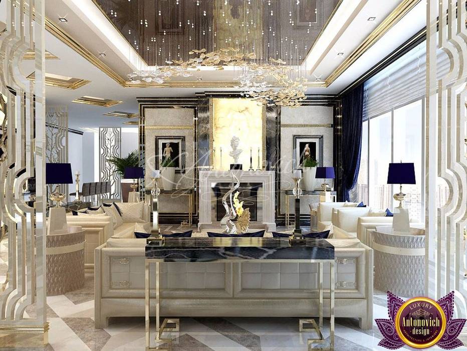 ​ Penthouse design Dubai by Katrina Antonovich, Luxury Antonovich Design Luxury Antonovich Design Modern living room