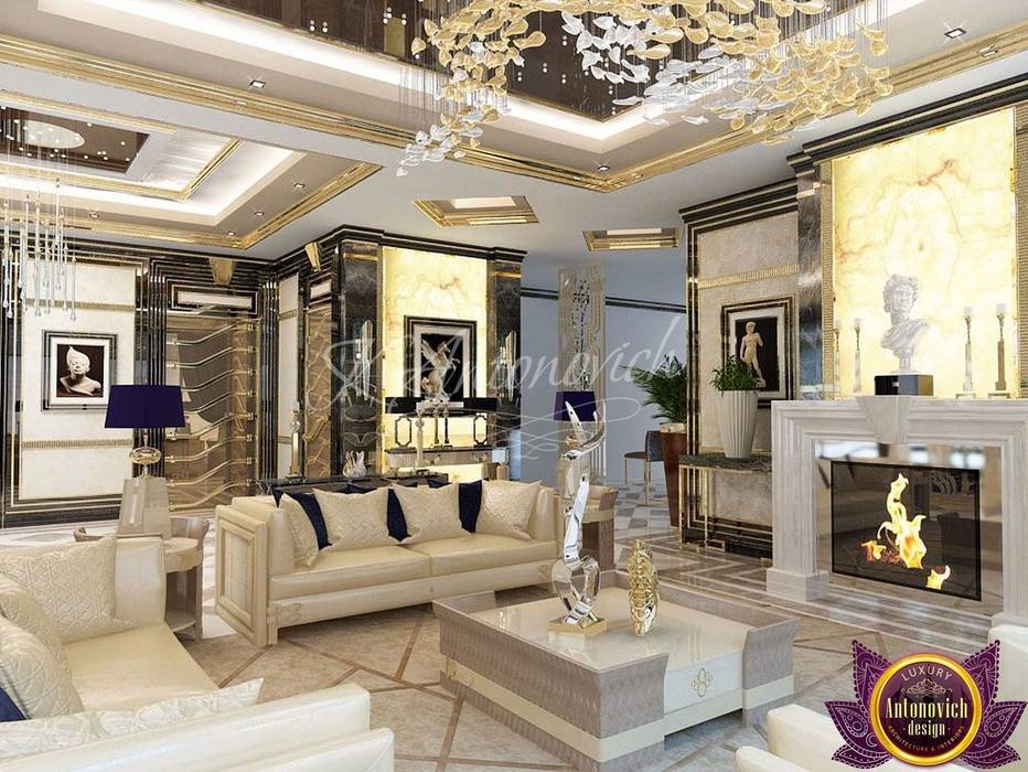 ​ Penthouse design Dubai by Katrina Antonovich, Luxury Antonovich Design Luxury Antonovich Design Modern living room