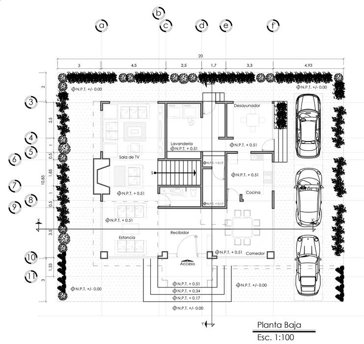 planos arquitectónicos (planta baja) Calapiz Arq