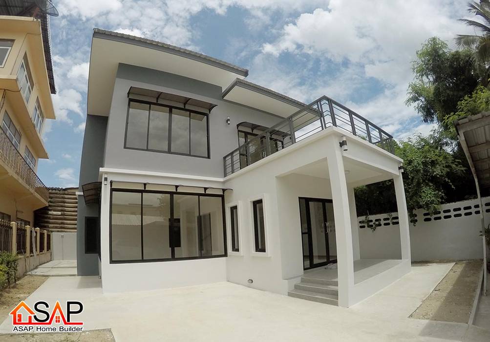 ASAP P14 บ้านชั้นเดี่ยว 2 ชั้น 4 ห้องนอน 3 ห้องน้ำ, Asap Home Builder Asap Home Builder Rumah Modern