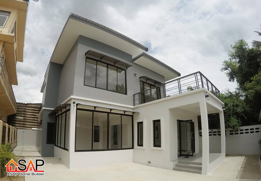 ASAP P14 บ้านชั้นเดี่ยว 2 ชั้น 4 ห้องนอน 3 ห้องน้ำ Asap Home Builder บ้านและที่อยู่อาศัย