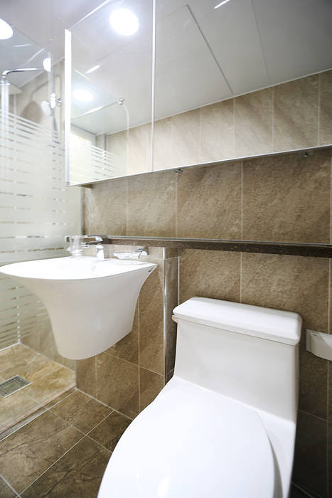 진달래 대림 2218-105 - 아파트 인테리어, 일곱기둥 인테리어 일곱기둥 인테리어 Modern Bathroom