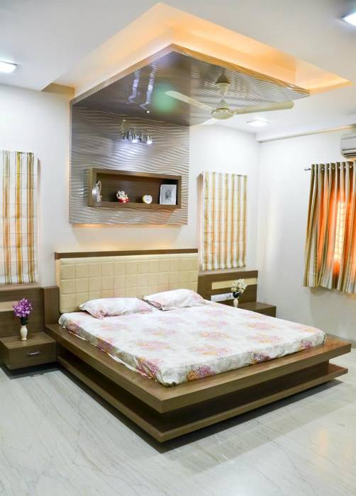 damka village, SHUBHAM CONSULTANT & INTERIOR DESIGNING SHUBHAM CONSULTANT & INTERIOR DESIGNING Modern style bedroom Beds & headboards