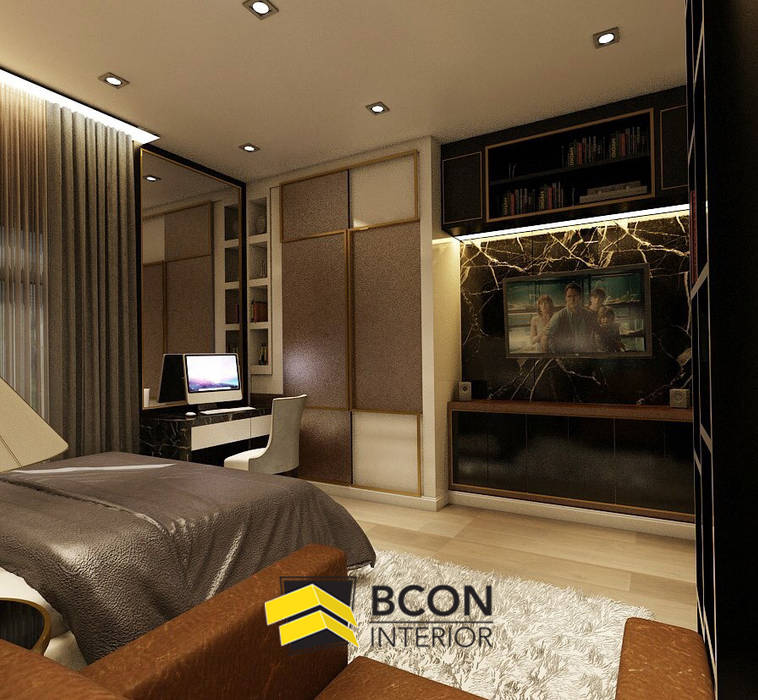 งานออกแบบบ้านเดี่ยว 3 ห้องนอน, Bcon Interior Bcon Interior สวนภายใน ไม้ Wood effect ตกแต่งภายใน