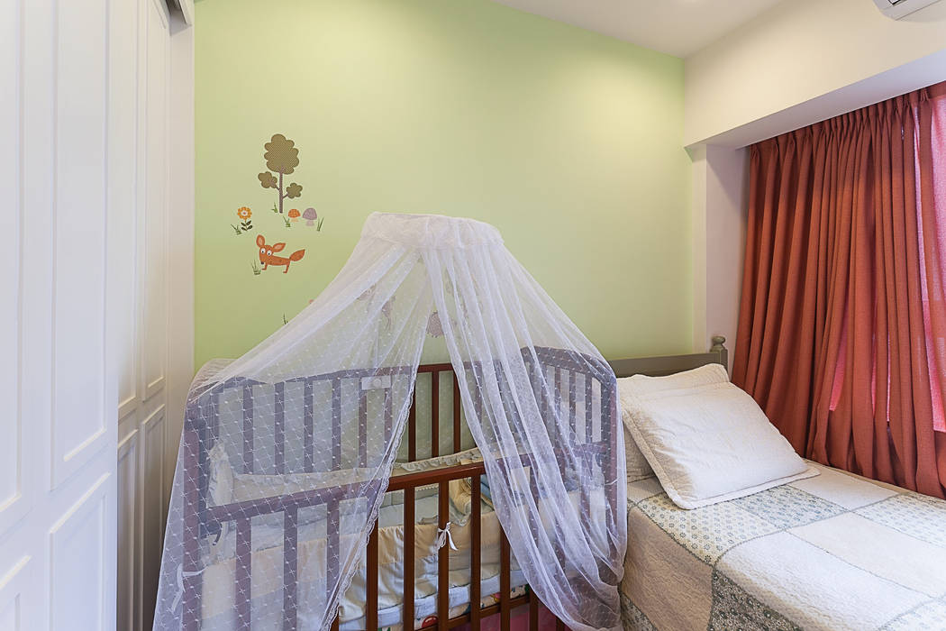溫馨可愛的育嬰室 弘悅國際室內裝修有限公司 嬰兒房/兒童房 水泥