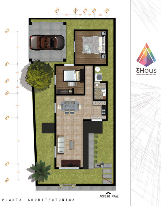 Representacion De Planta Arquitectonica Casa Habitacion De