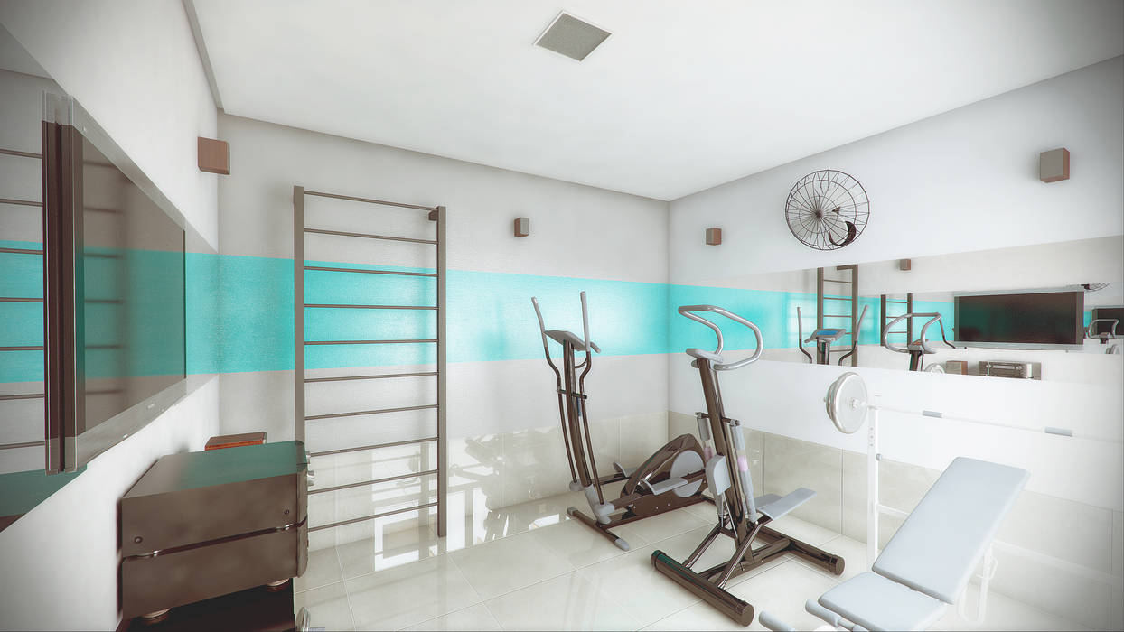 Casa Luz BH, OMA Arquitetura OMA Arquitetura Minimalist style gym