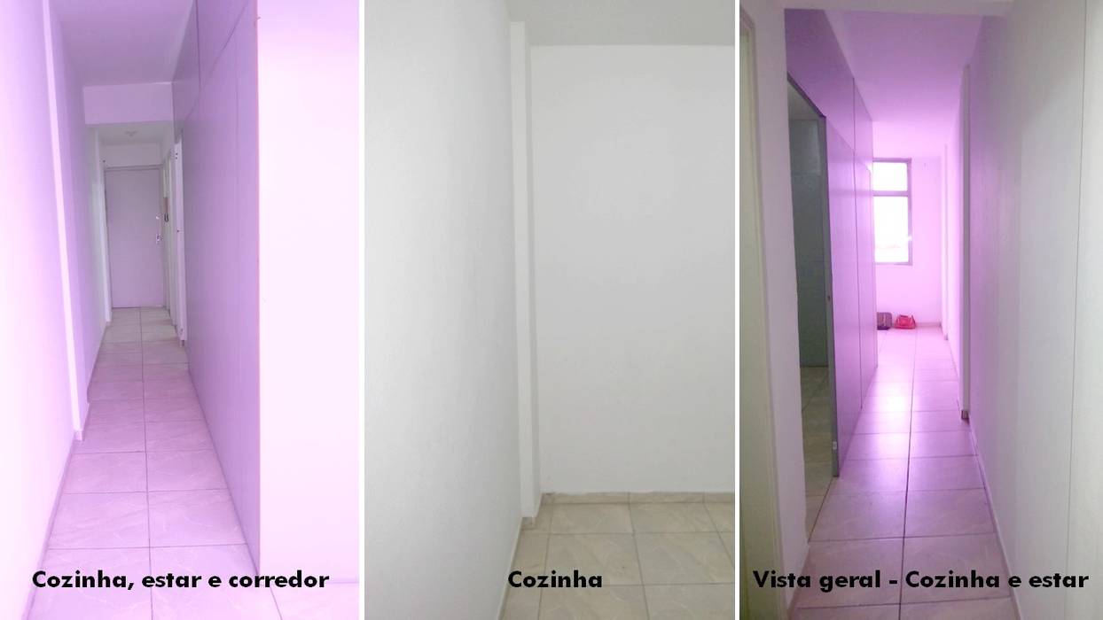 Antes e depois - reforma de loft na Vila Leopoldina, PRISCILLA BORGES ARQUITETURA E INTERIORES PRISCILLA BORGES ARQUITETURA E INTERIORES Кухня