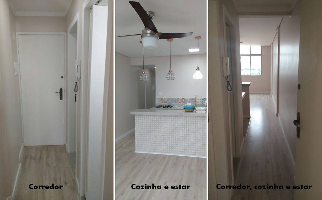 Antes e depois - reforma de loft na Vila Leopoldina, PRISCILLA BORGES ARQUITETURA E INTERIORES PRISCILLA BORGES ARQUITETURA E INTERIORES Kitchen