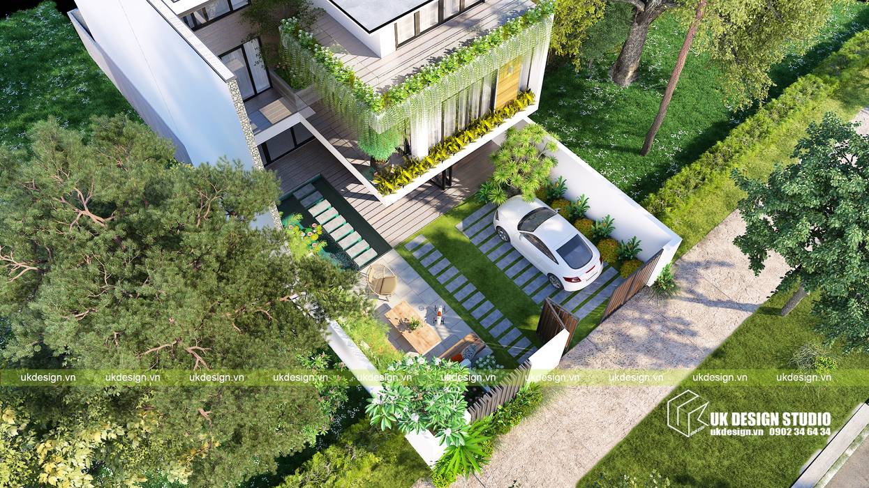Biệt thự hiện đại 10 x 20m UK DESIGN STUDIO - KIẾN TRÚC UK Nhà biệt thự hiện đại,biệt thự sân vườn,biệt thự phố