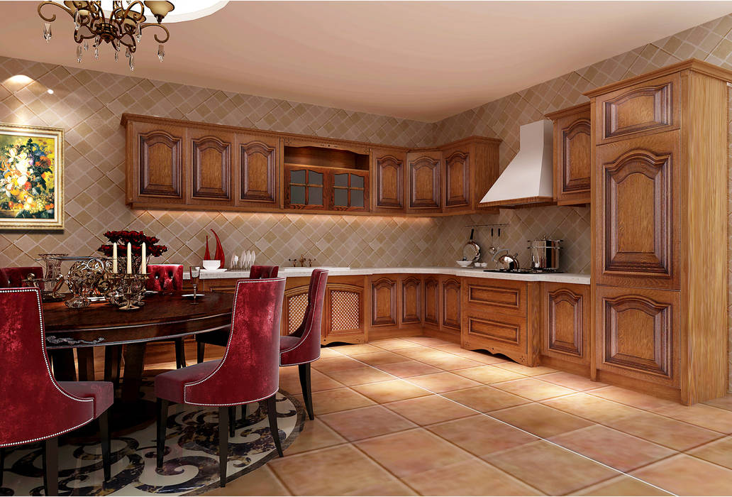 Classic By Yalig Kitchen Cabinet Classic Solid Wood Multicolored Homify